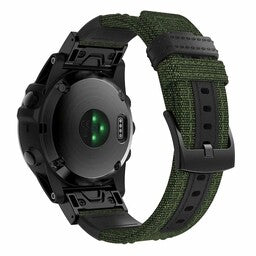 Correa nylon híbrida Garmin Instinct 3 - 45mm (verde militair)
