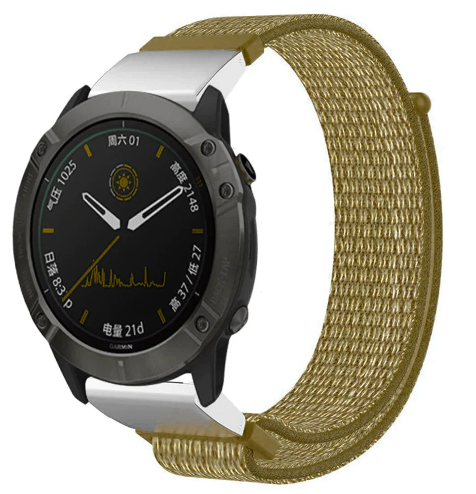 Correa nylon Garmin Fenix 5x/6x (verde oliva)