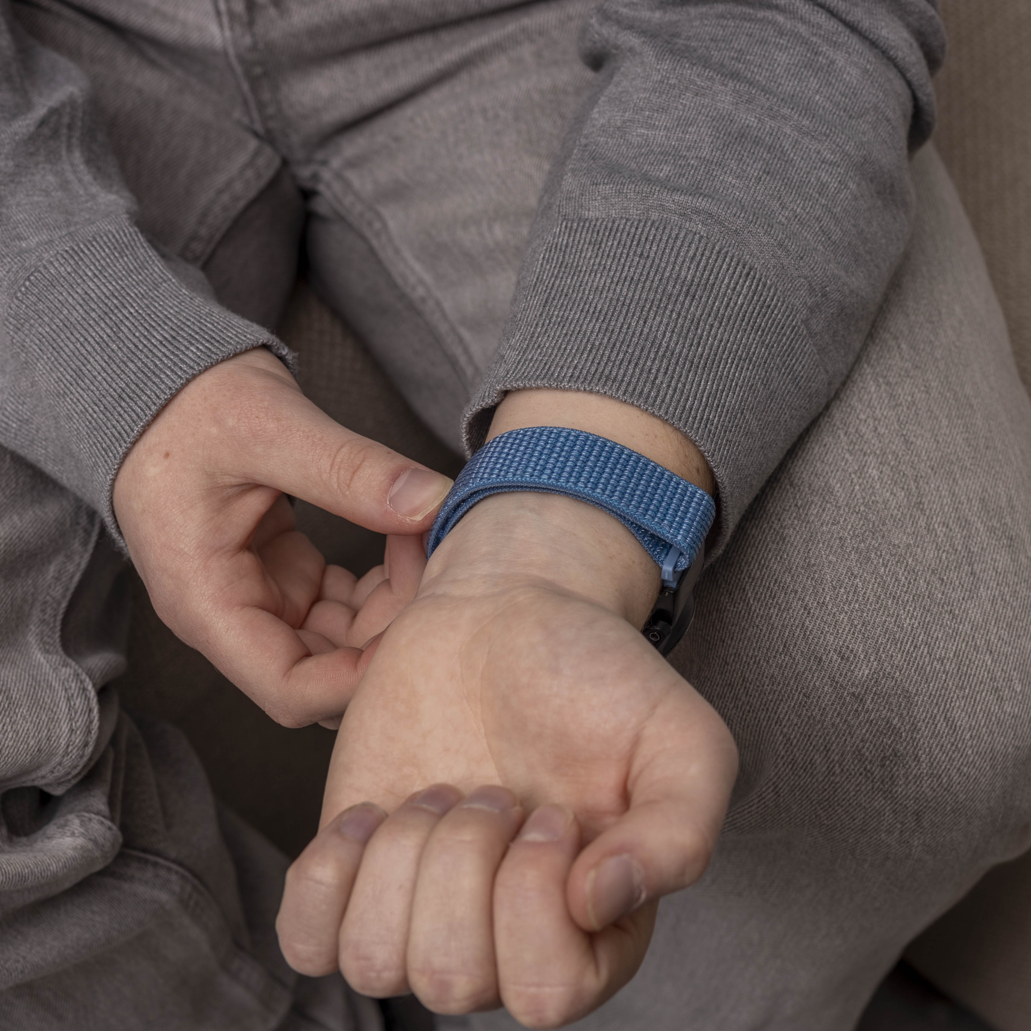 Garmin Quatix 3 / 6x / 7x Solar Nylon Strap (Light Blue)