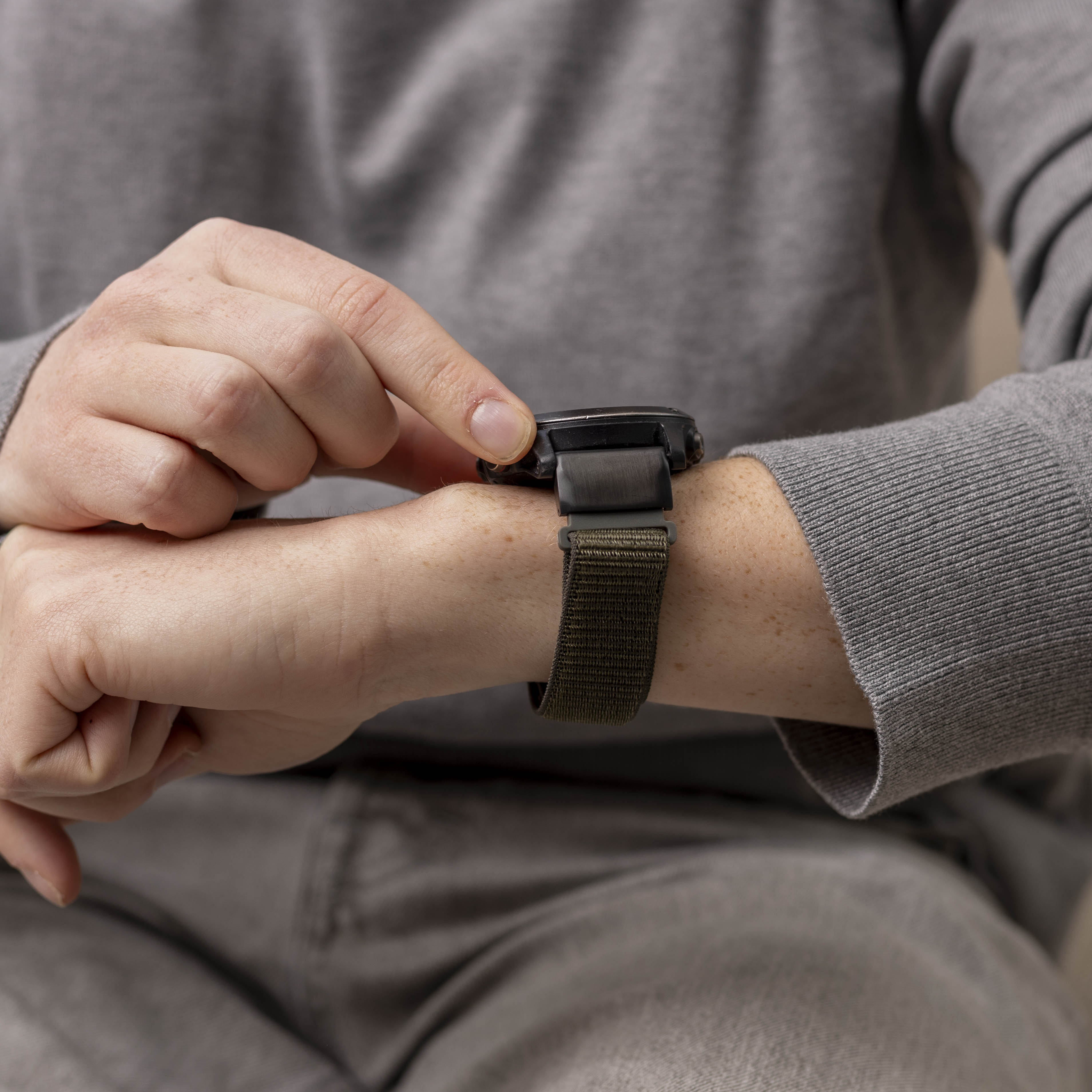 Correa de nylon Garmin Fenix ​​5x/6x (verde ejército)