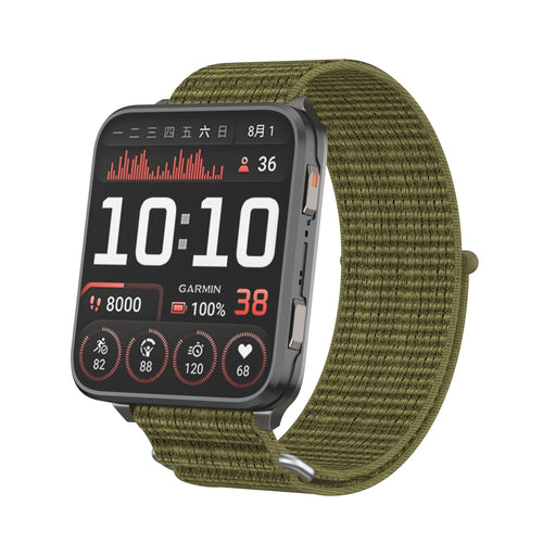 Correa nylon Garmin Venu X1 (verde oliva)