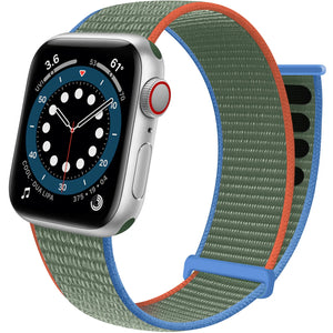Apple Watch Nylon Loop Armband (Olivgrün)