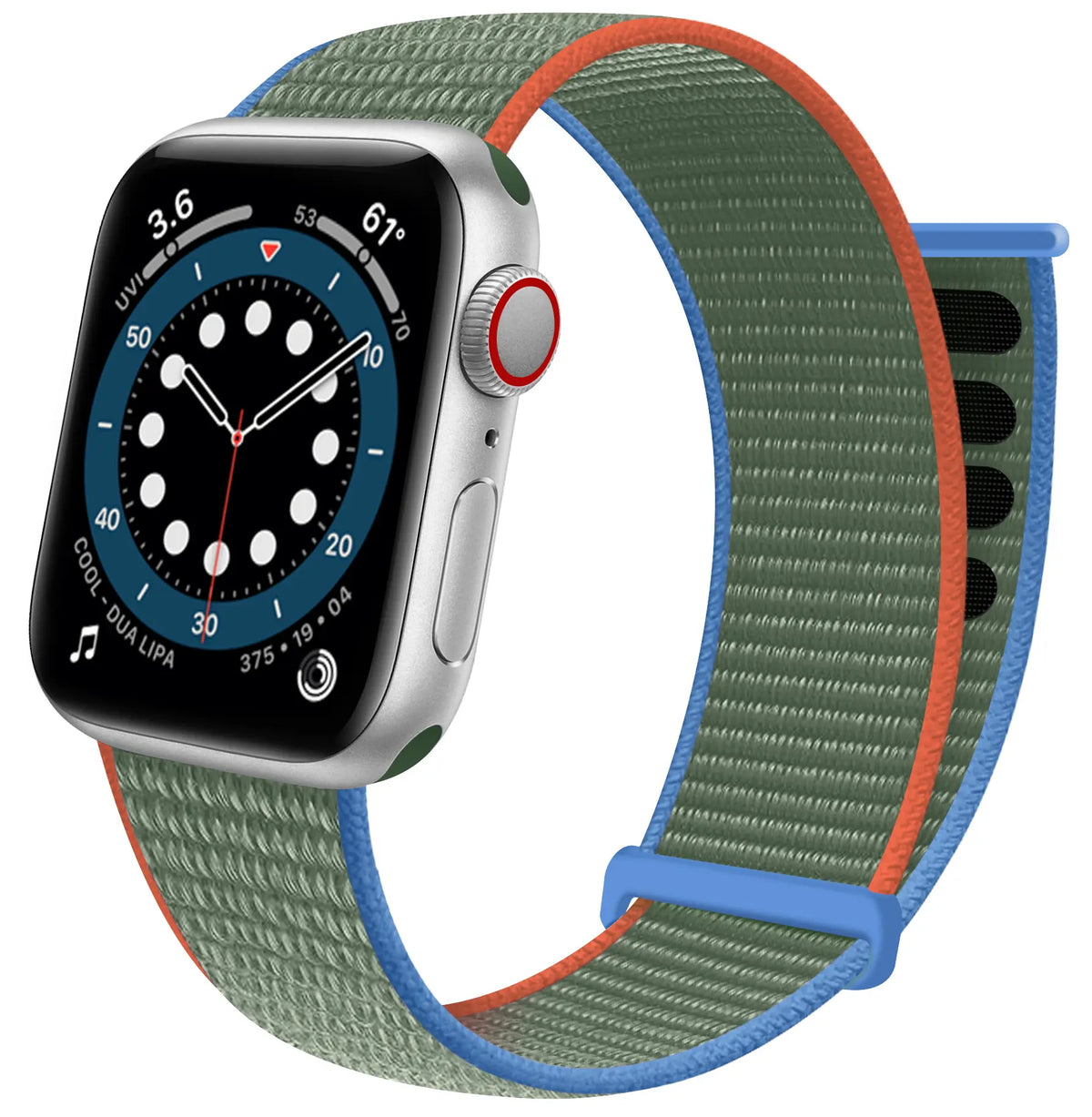 Apple Watch Nylon Loop Armband (Olivgrün)