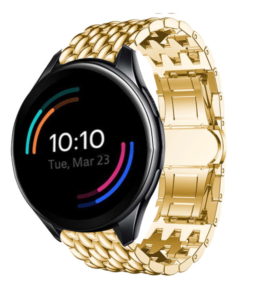 oneplus-watch-stalen-draak-band-goud