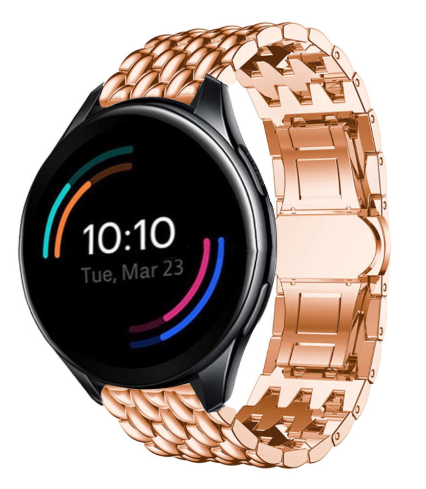 oneplus-watch-stalen-draak-band-rosegoud