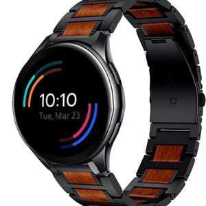 Correa de madera / acero OnePlus Watch 3 (negra)