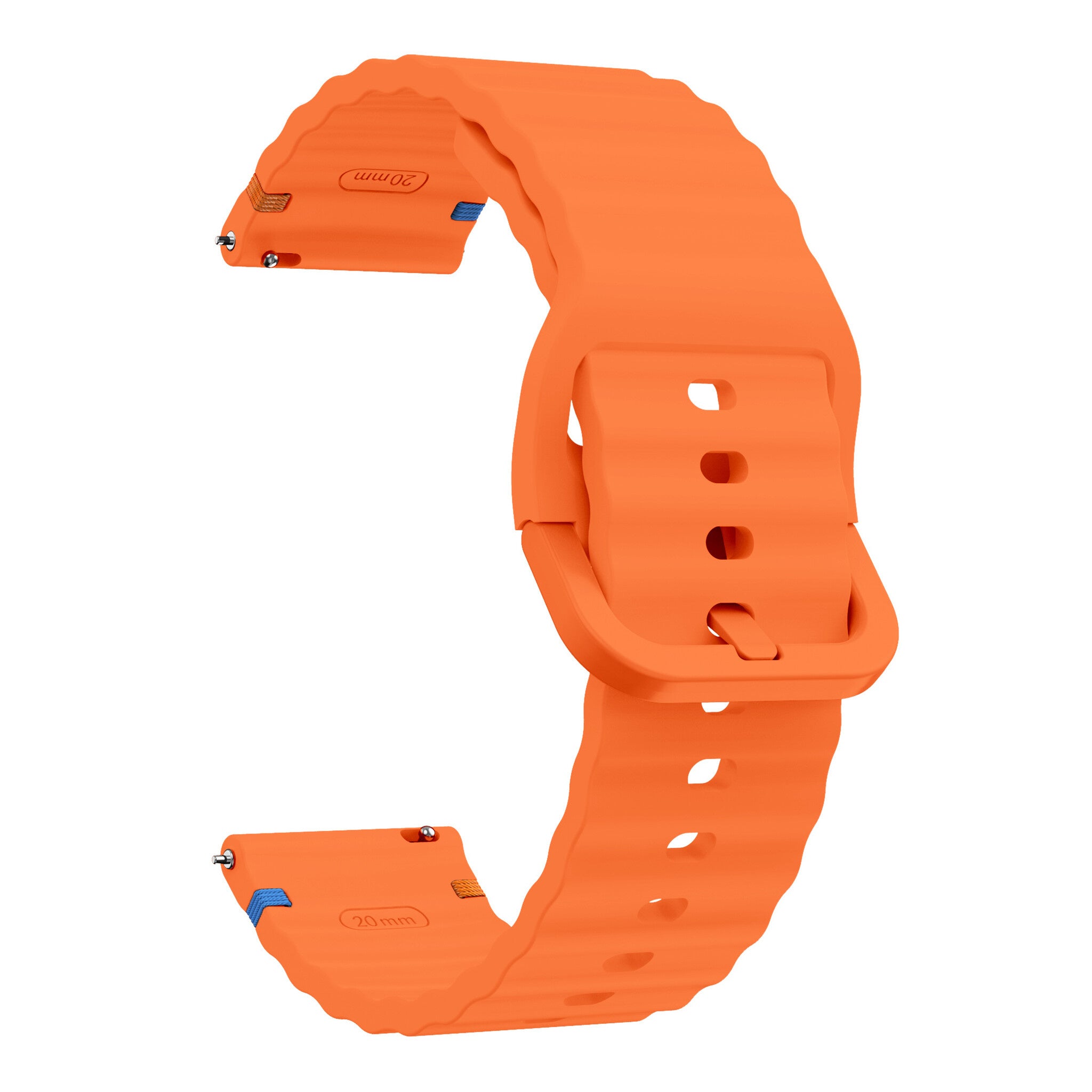 Samsung Galaxy Watch 3 45mm Wave Silicone Bracelet (Orange)