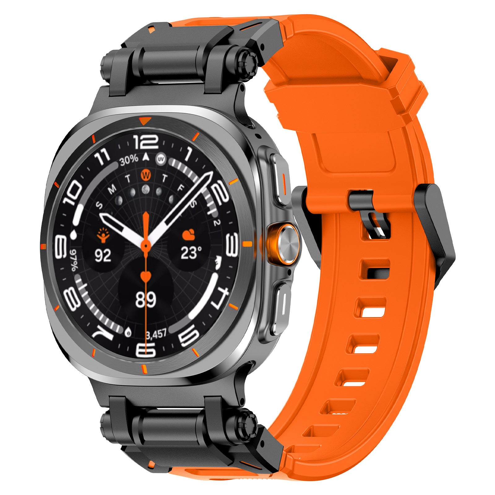 Samsung Galaxy Watch Ultra 'Explorer' TPU Strap (Orange with Black) 
