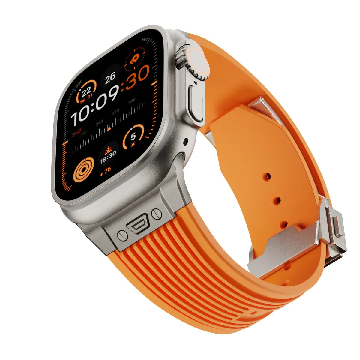 Correa silicona elástica líquida Apple Watch (naranja)