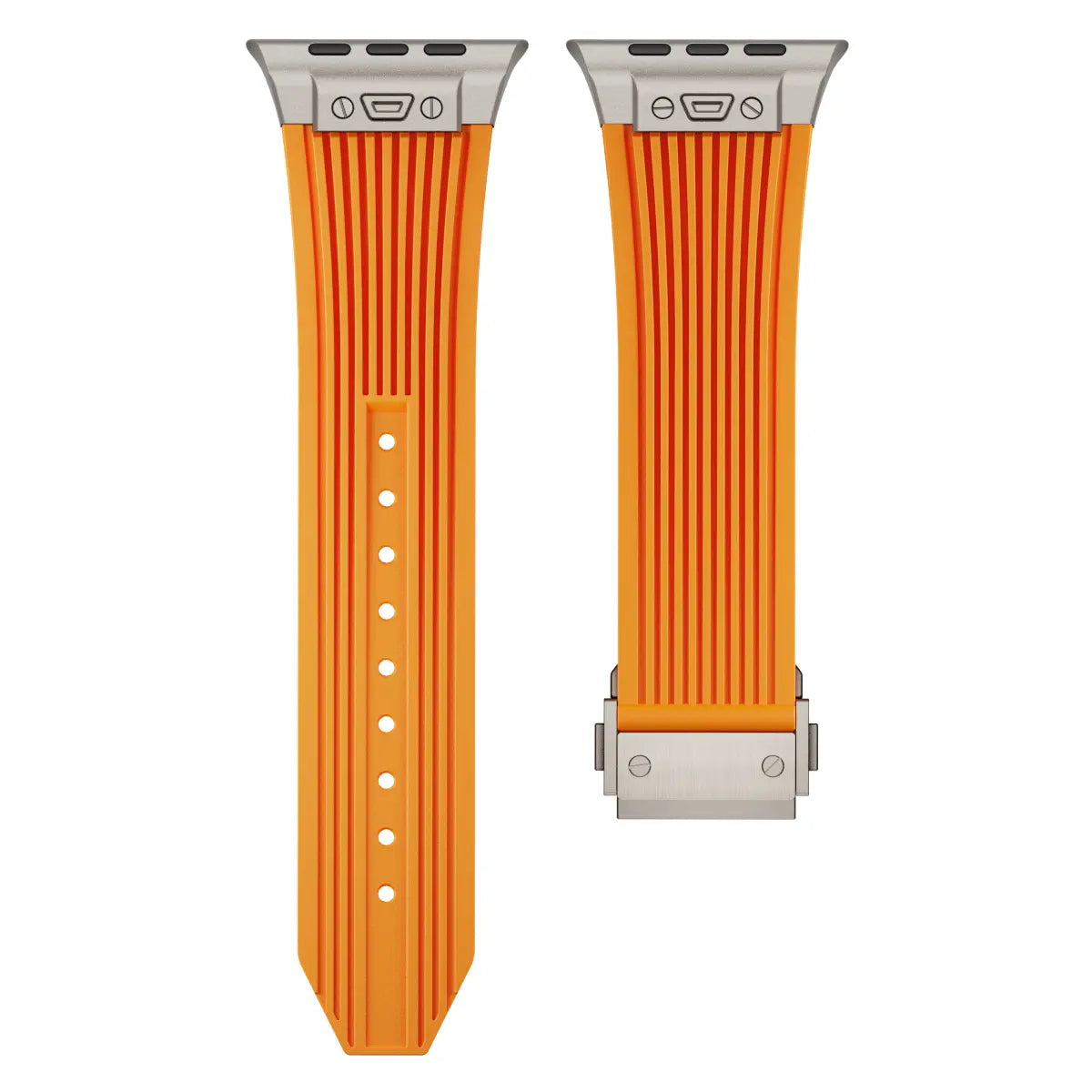 Correa silicona elástica líquida Apple Watch (naranja)