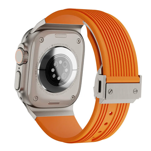 Correa silicona elástica líquida Apple Watch (naranja)
