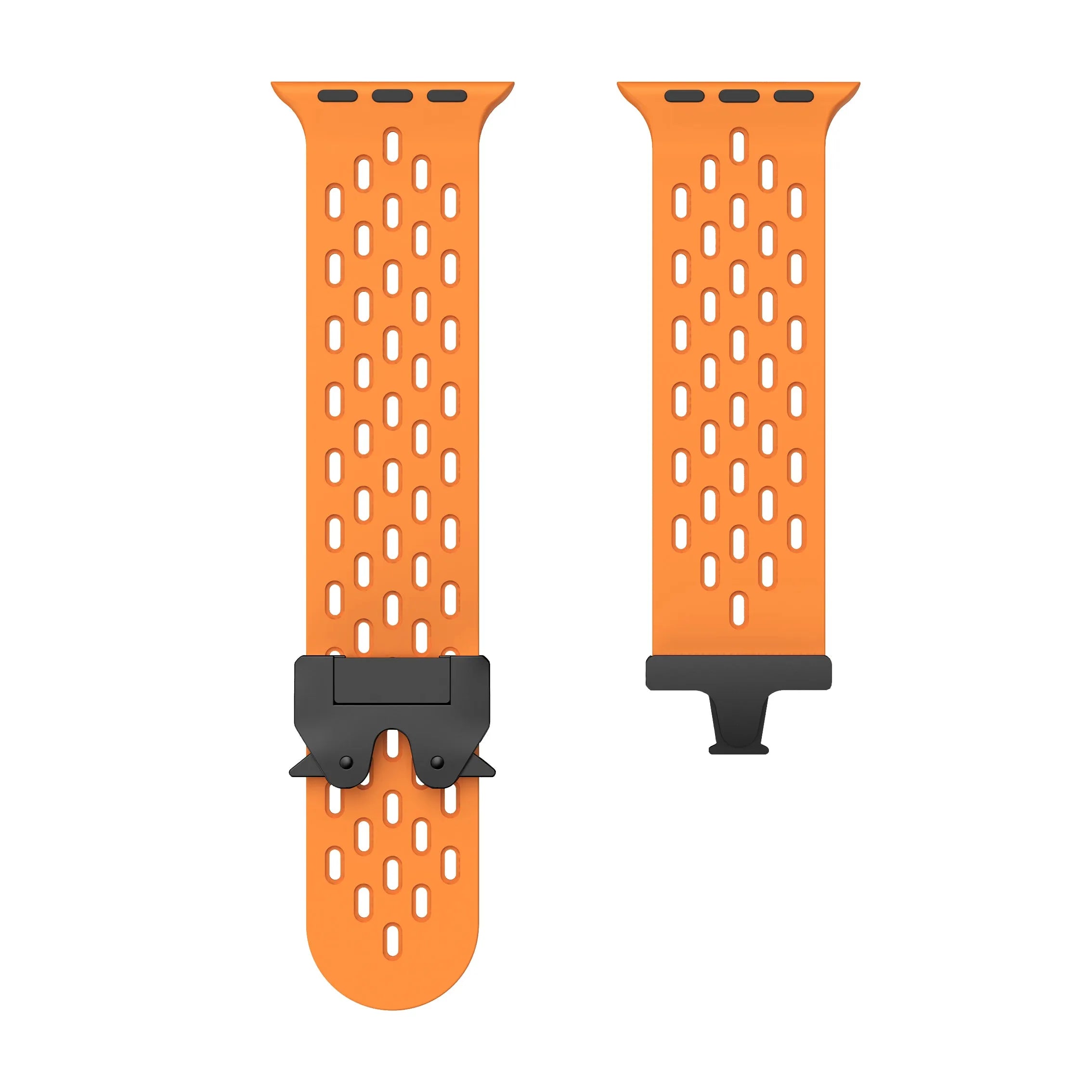 Apple Watch Silicone Air Strap with P-Buckle (Orange)