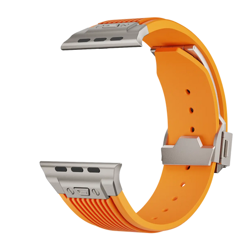 Correa silicona elástica líquida Apple Watch (naranja)
