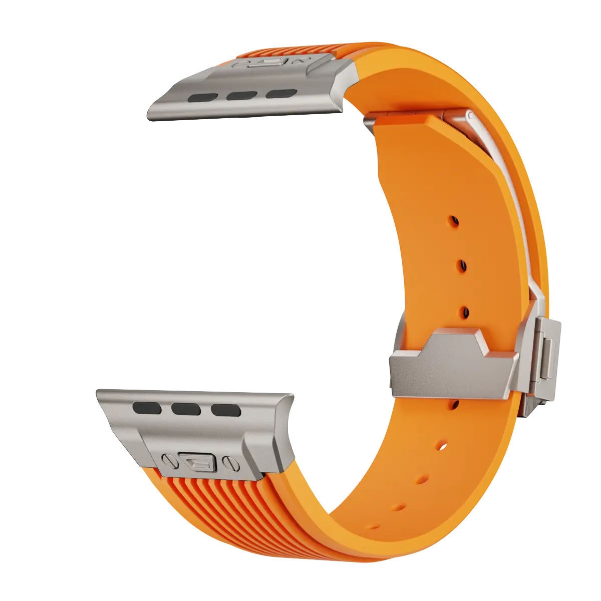 Correa silicona elástica líquida Apple Watch (naranja)