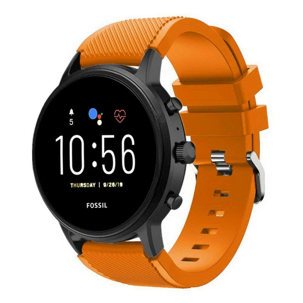 oranje-bandje-voor-fossil-gen-5-smartwatch-silicon