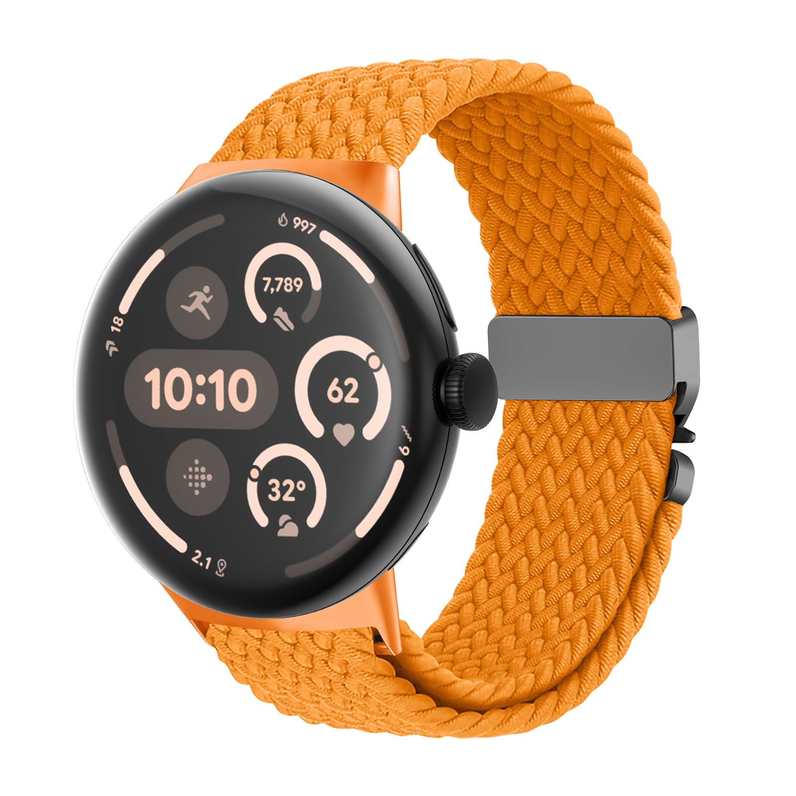 Correa trenzada con hebilla-P Google Pixel Watch 3 - 45mm (naranja)