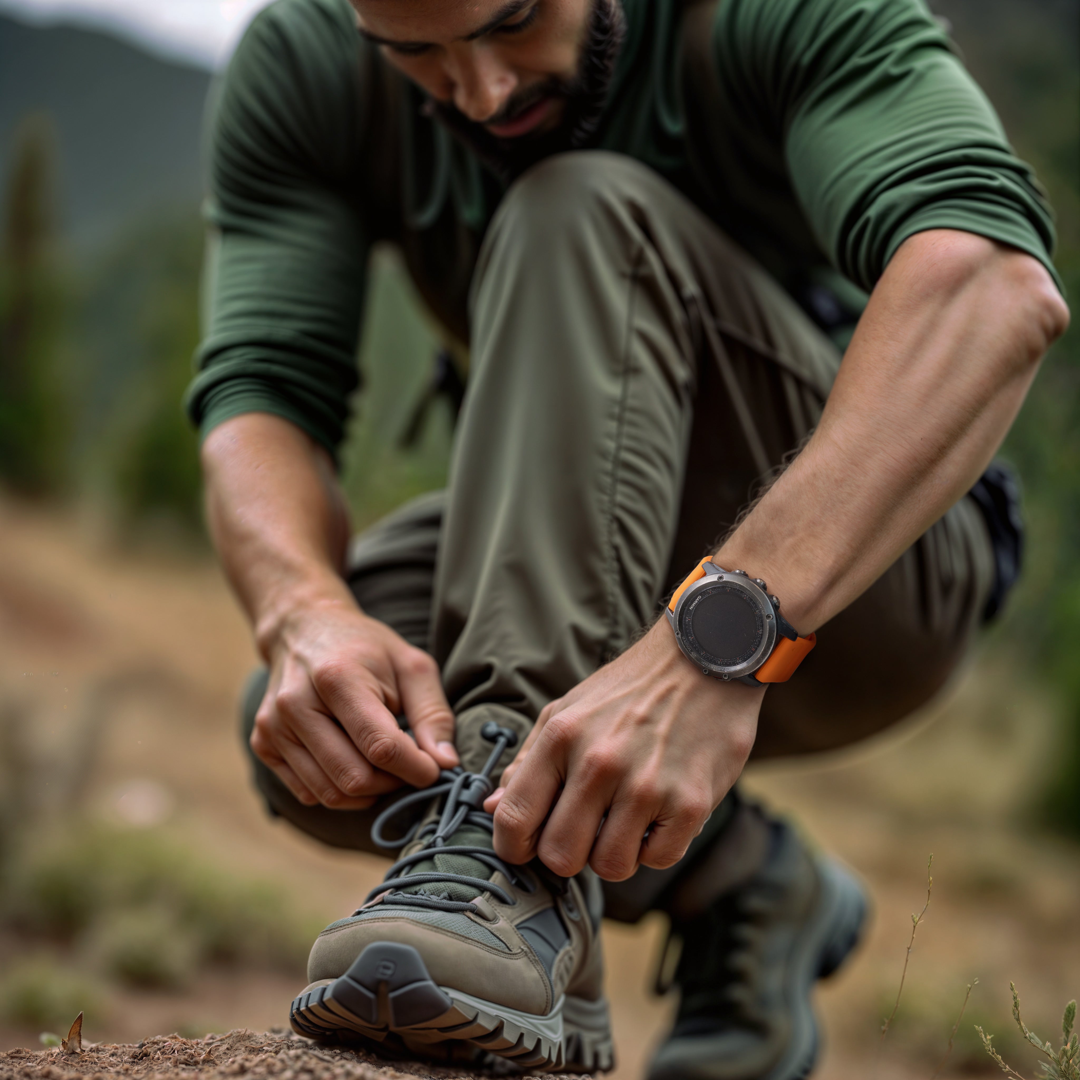 Garmin Fenix 3 outdoor siliconen band (oranje)