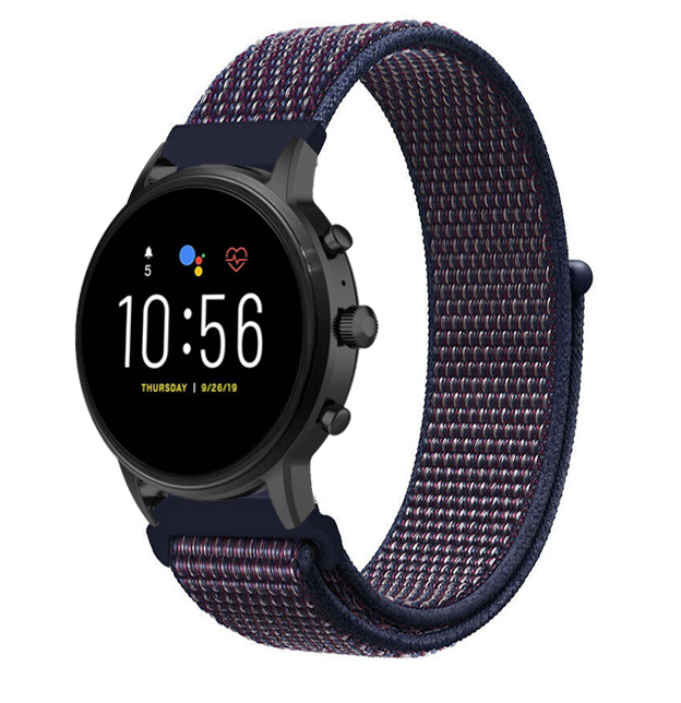 Fossil Gen 4 Explorist (HR) Nylon Strap (Purple-Blue)