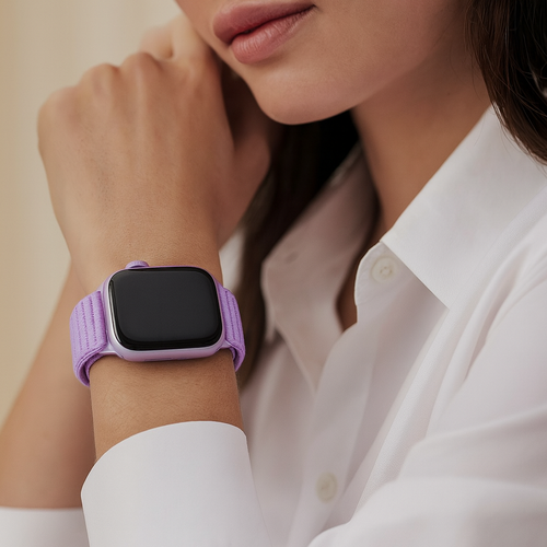 Strap-it Apple Watch Wave Nylonarmband (Lila)