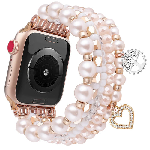 Apple Watch Perlenarmband (Rosa)
