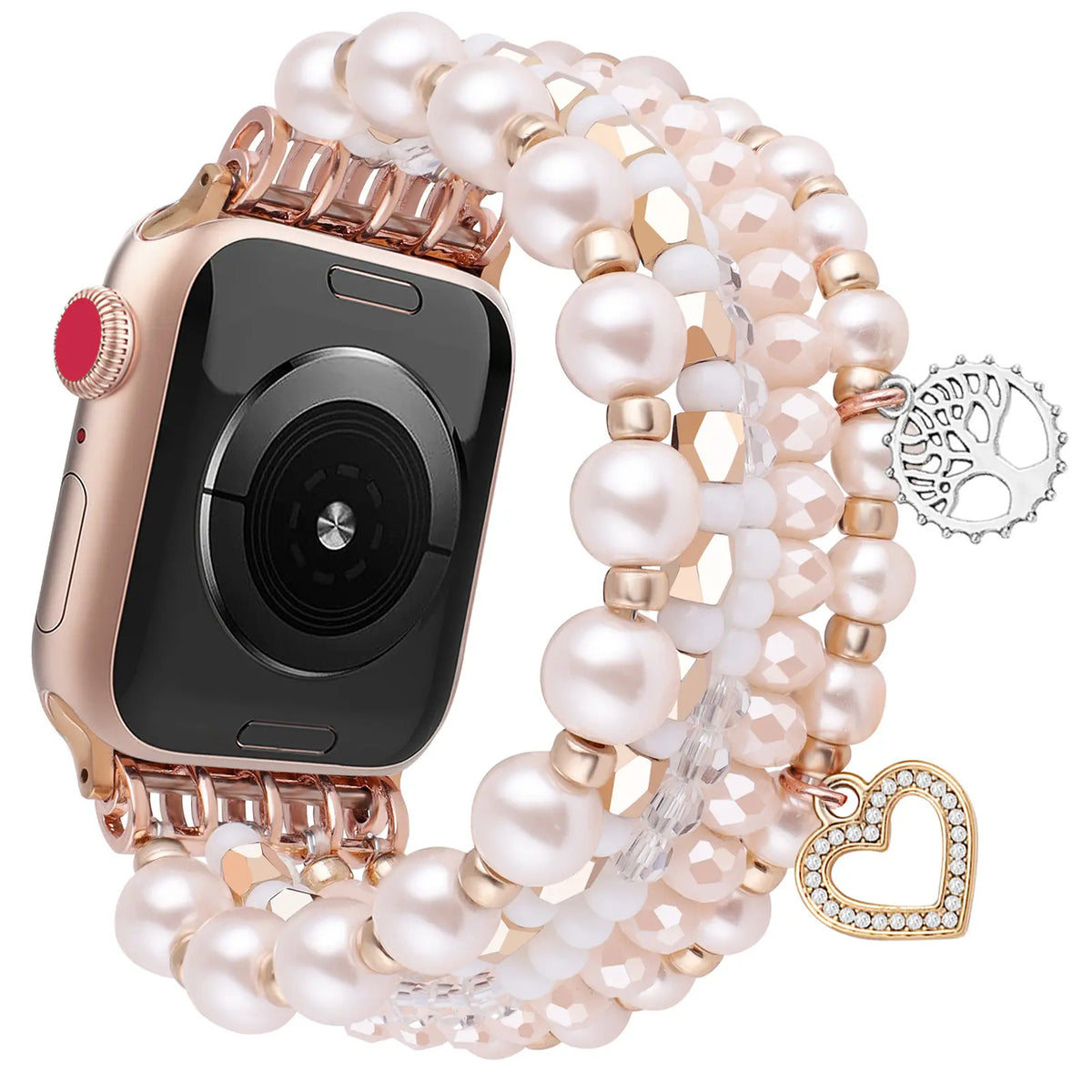 Apple Watch Perlenarmband (Rosa)