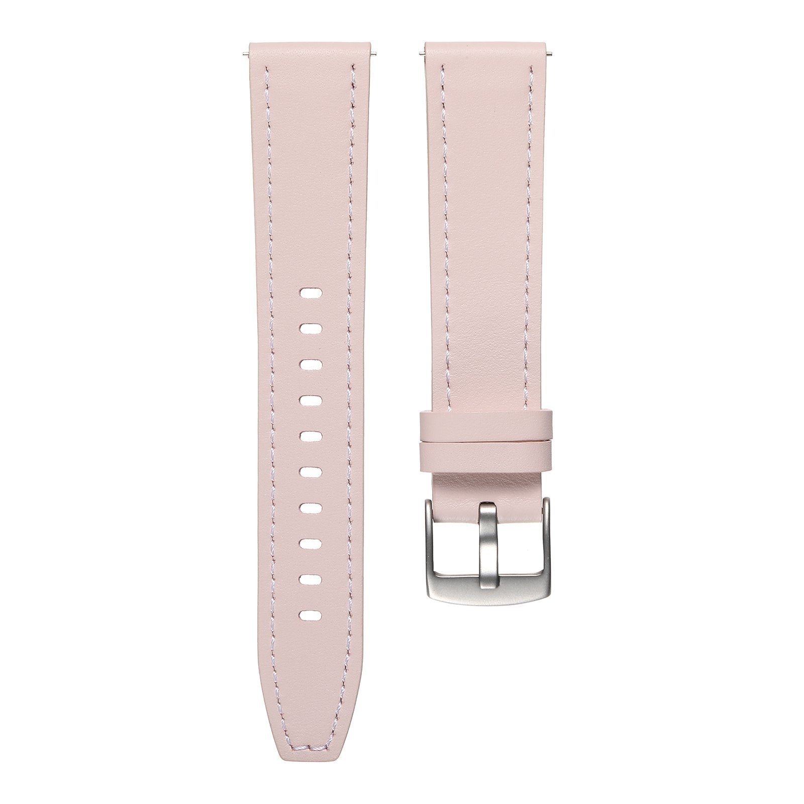 Huawei Watch GT 2 - 42mm 'One Push' Leather Strap (Light Pink)