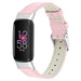 Fitbit Luxe modernes Leder-Armband (rosa)