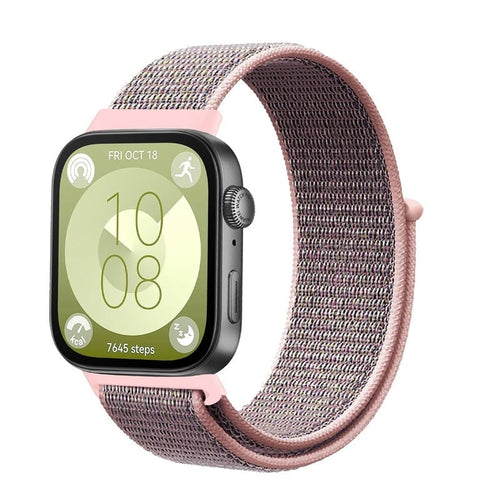 Huawei Watch Fit 4 Pro Klassisches Nylon Armband (Rosa Sand)