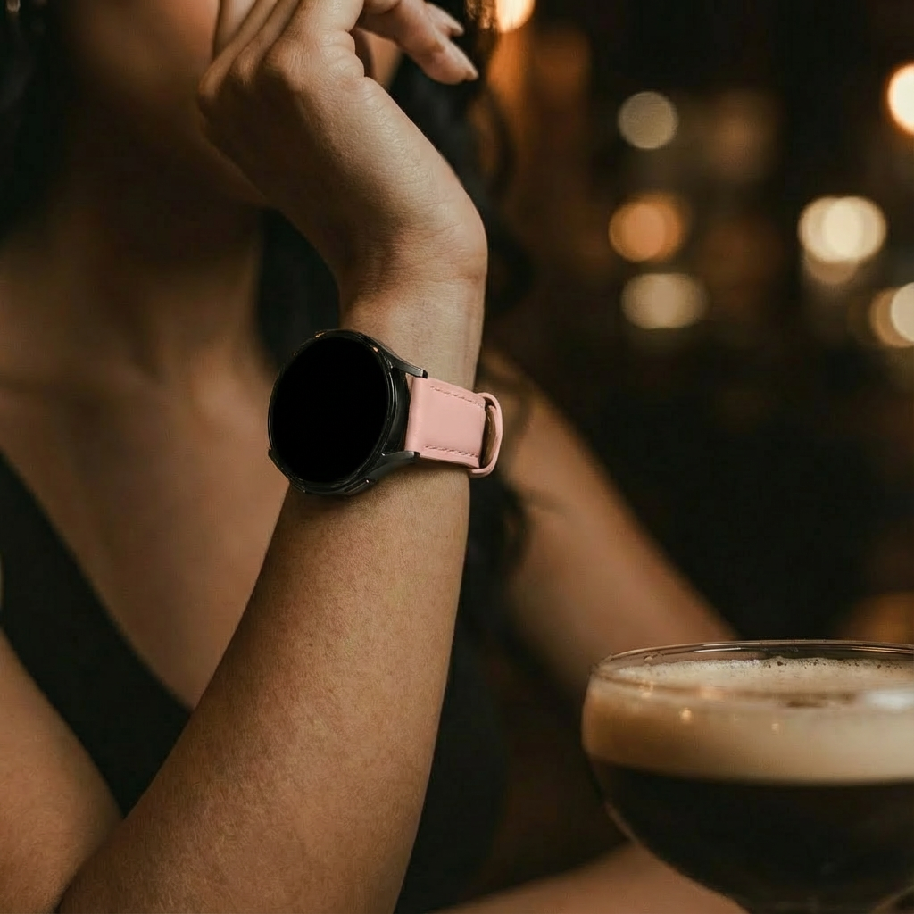 Correa cuero 'ajuste fino' Amazfit Active (rosa)