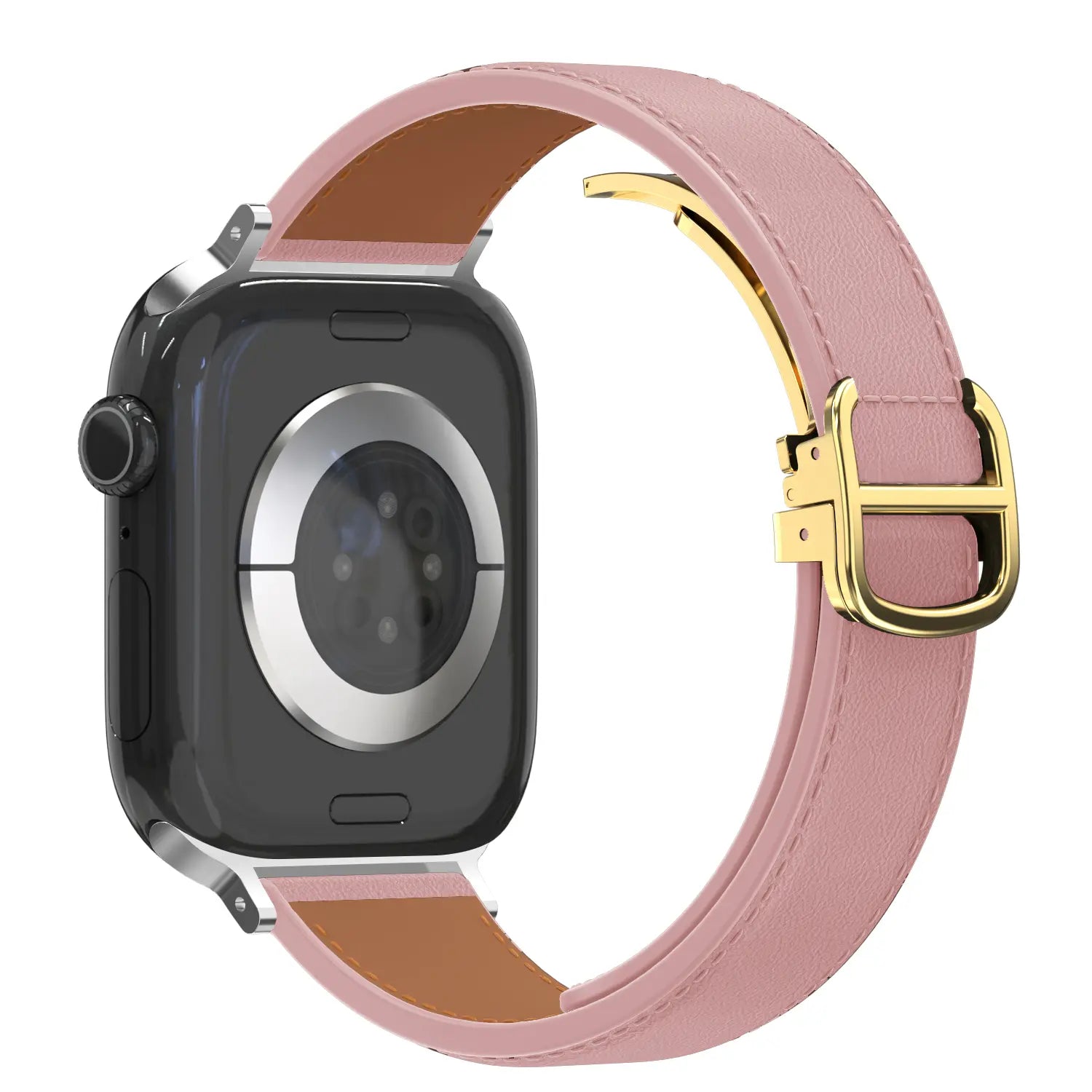 Bandz Apple Watch Lederen band 'D-Type' (roze)