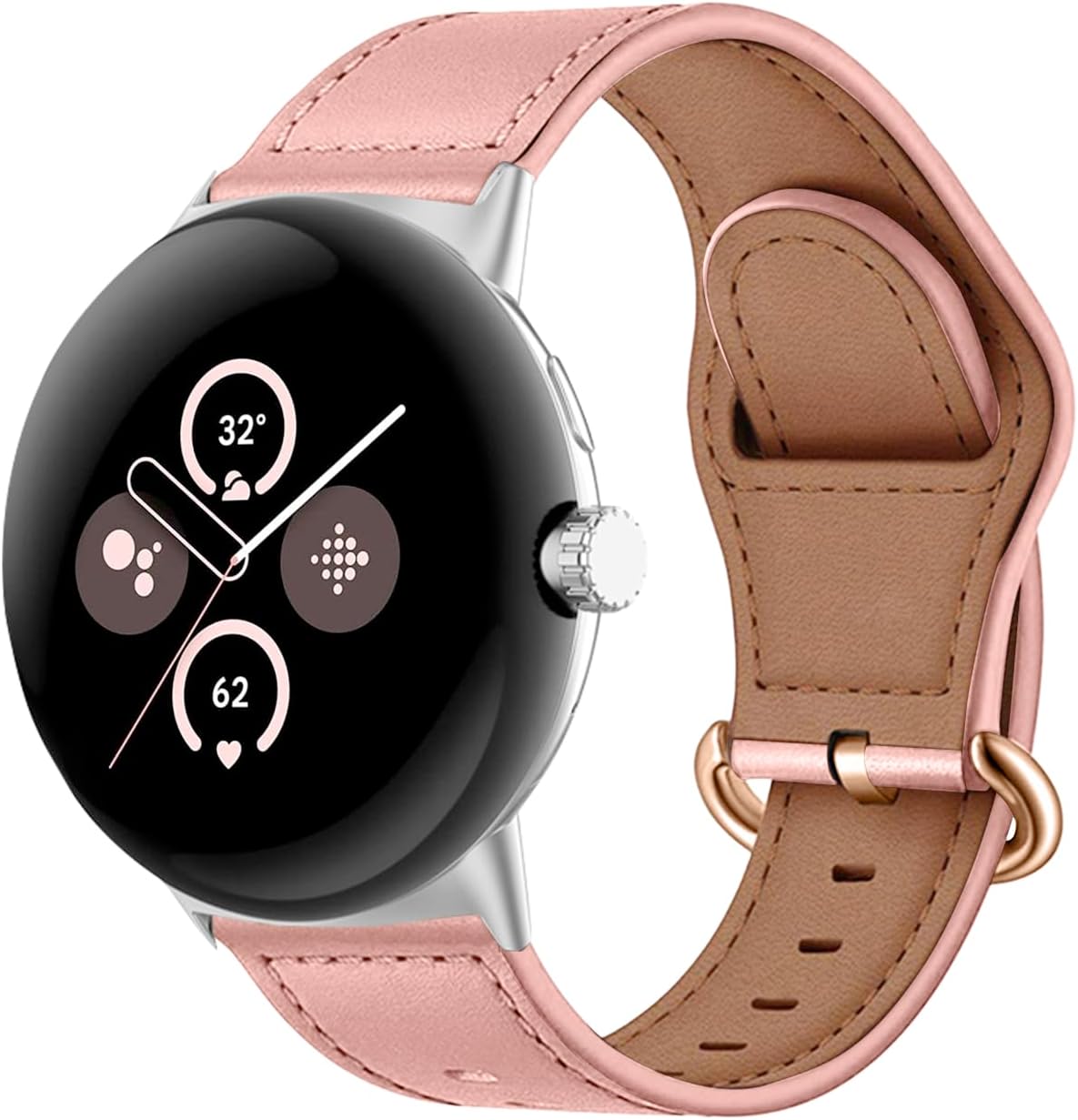 Correa cuero con hebilla Google Pixel Watch 4 - 41mm (rosado)