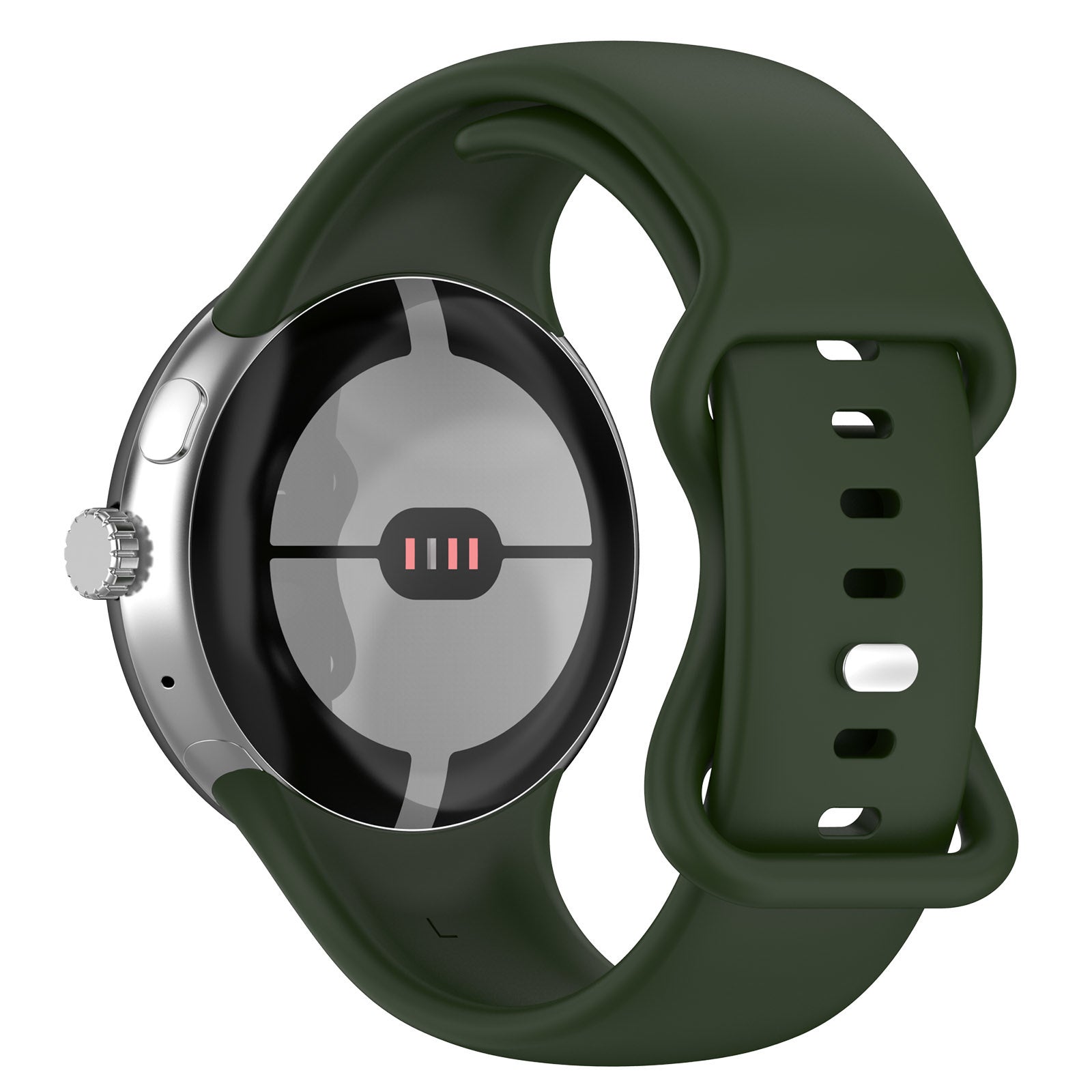 Google Pixel Watch 4 - 41mm Silicone Classic Strap (Dark Green)