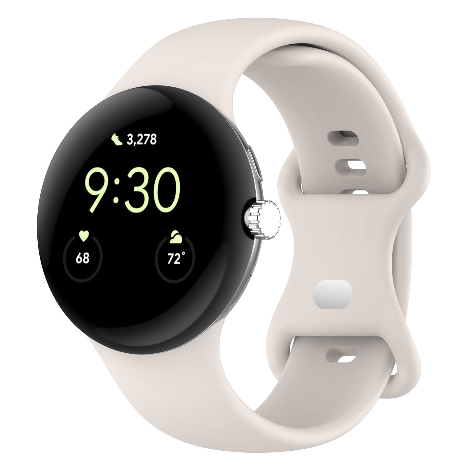 Correa silicona Google Pixel Watch 3 - 41mm Classic (blanco opaco)