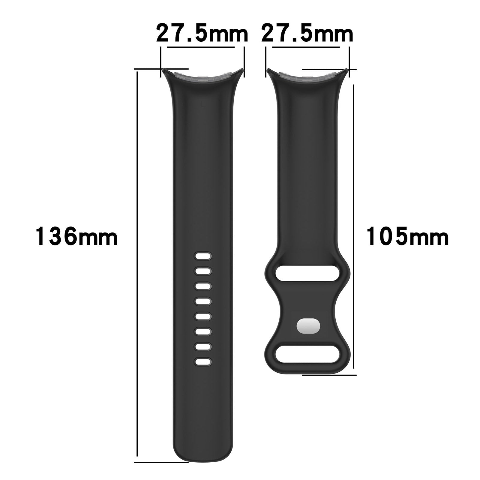 Google Pixel Watch 3 - 41mm Classic Silicone Strap (Grey)