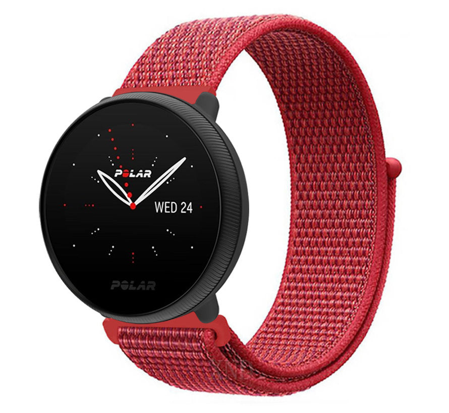 polar-ignite-2-nylon-band-rood