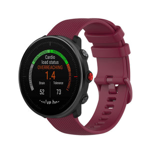 Polar Vantage V3 Luxuriöses Silikonarmband (Weinrot)