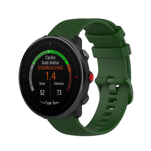 Bracelet silicone Premium Polar Grit X2 Pro (vert militaire)