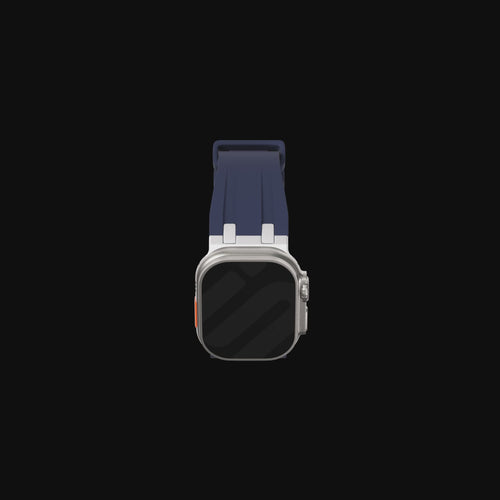Apple Watch Luxury Liquid Silicone Strap (Orange/Black)