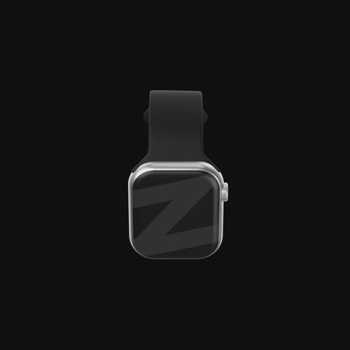 Bandz Apple Watch Dual-Snap Silikonarmband (Schwarz)