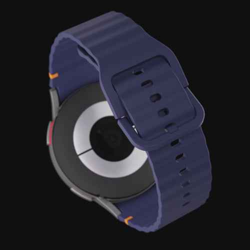 Samsung Gear Sport wave siliconen bandje (donkerblauw)