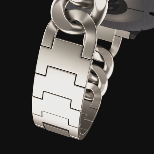 Correa cadena de acero Samsung Galaxy Watch 5 - 44mm (blanco estrella)