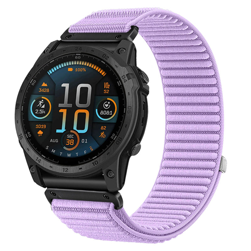 Correa nylon ondulada Garmin Approach S70 - 42mm (morado claro)