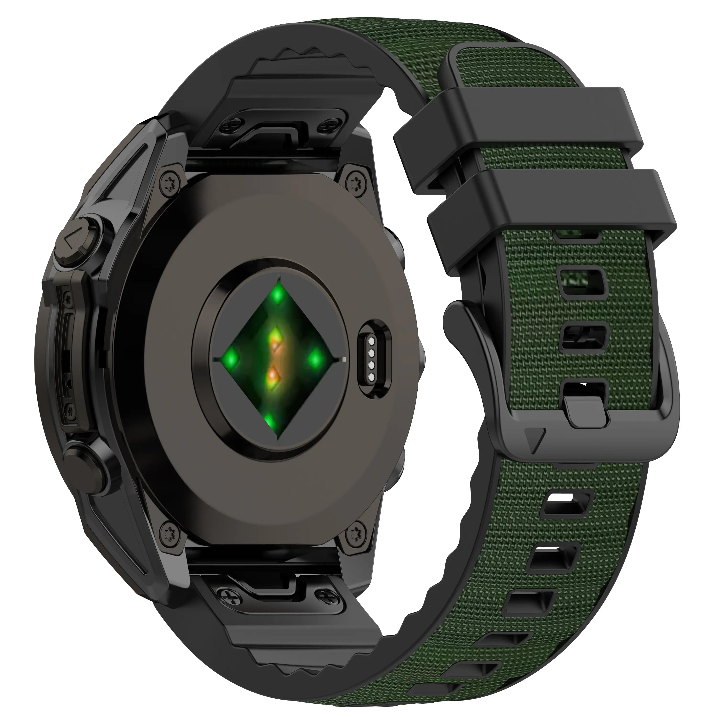 Garmin Quatix 3/6x/7x Hybrid Nylon Strap (Army Green)