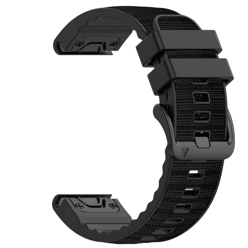 Garmin Instinct 3 - 45mm Hybrid Nylon Strap (Black)