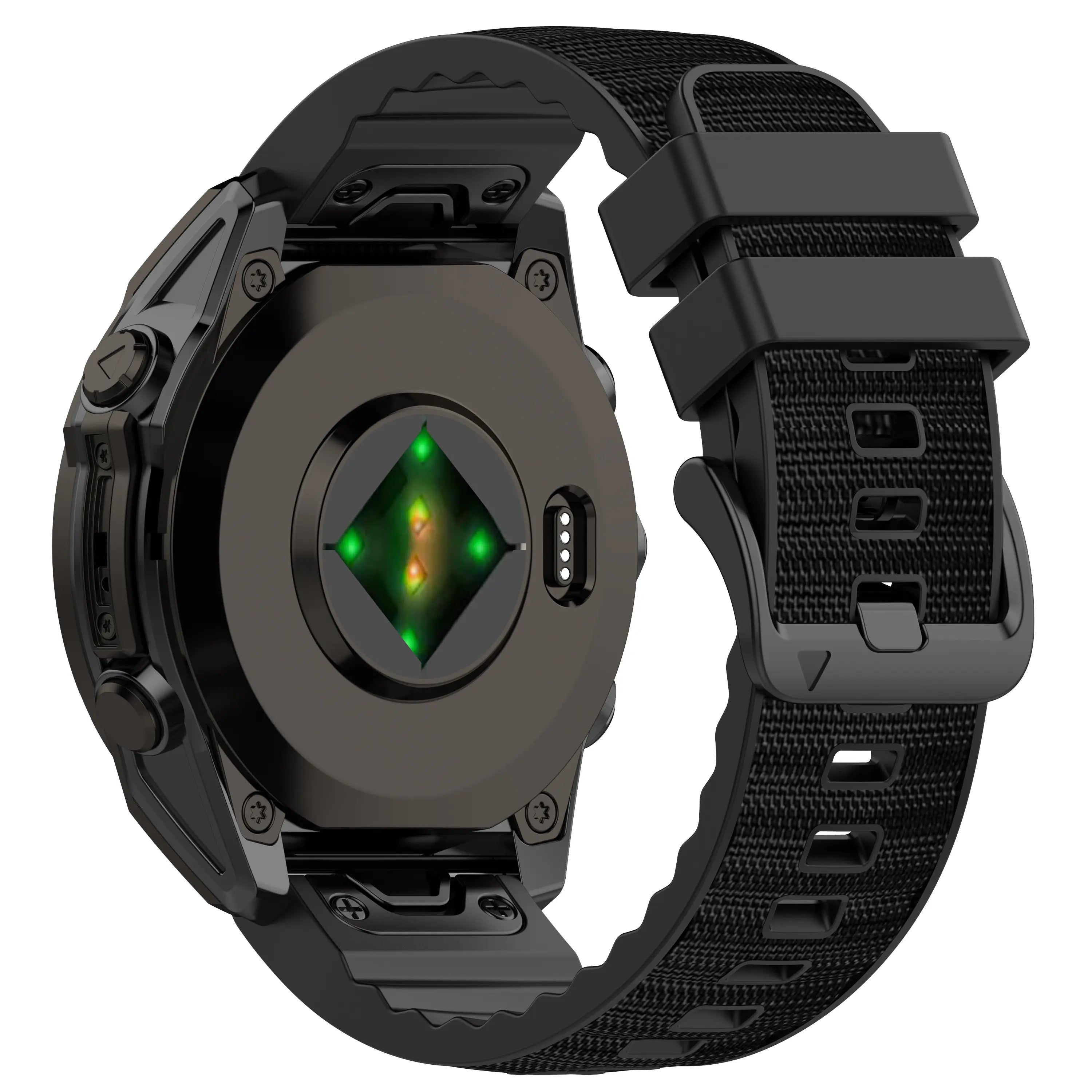 Garmin Quatix 3/6x/7x Hybrid Nylon Strap (Black)