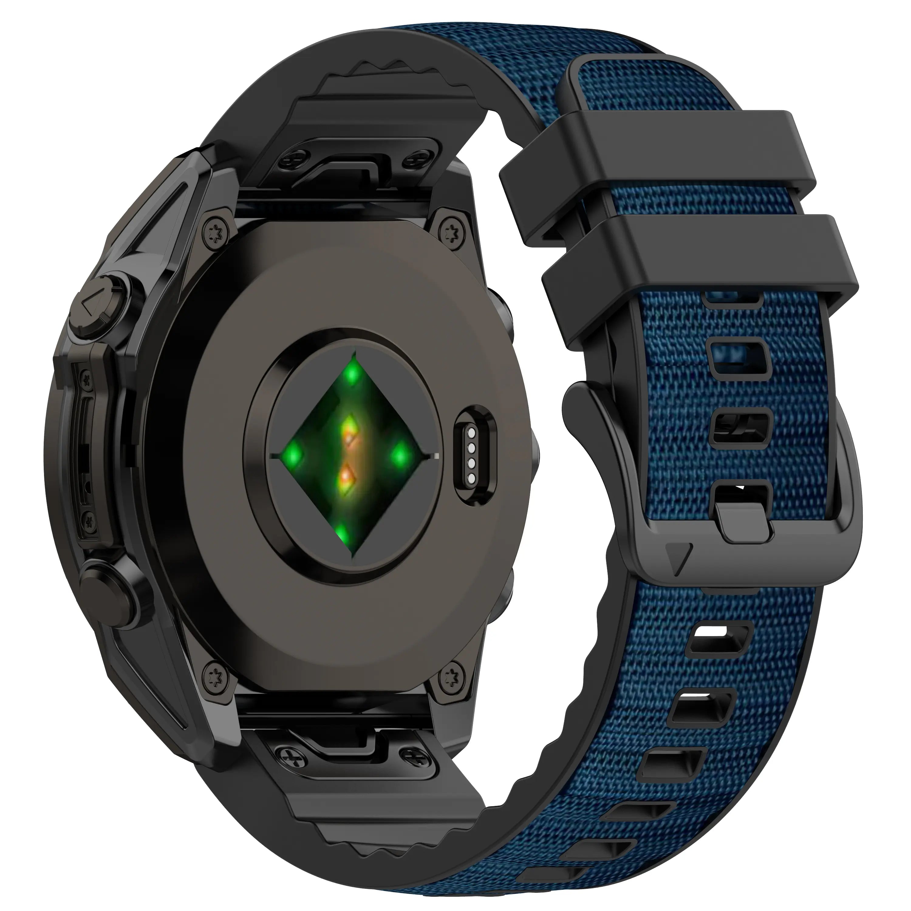 Garmin Quatix 8 Pro - 47mm Hybrid Nylon Armband (Dunkelblau)