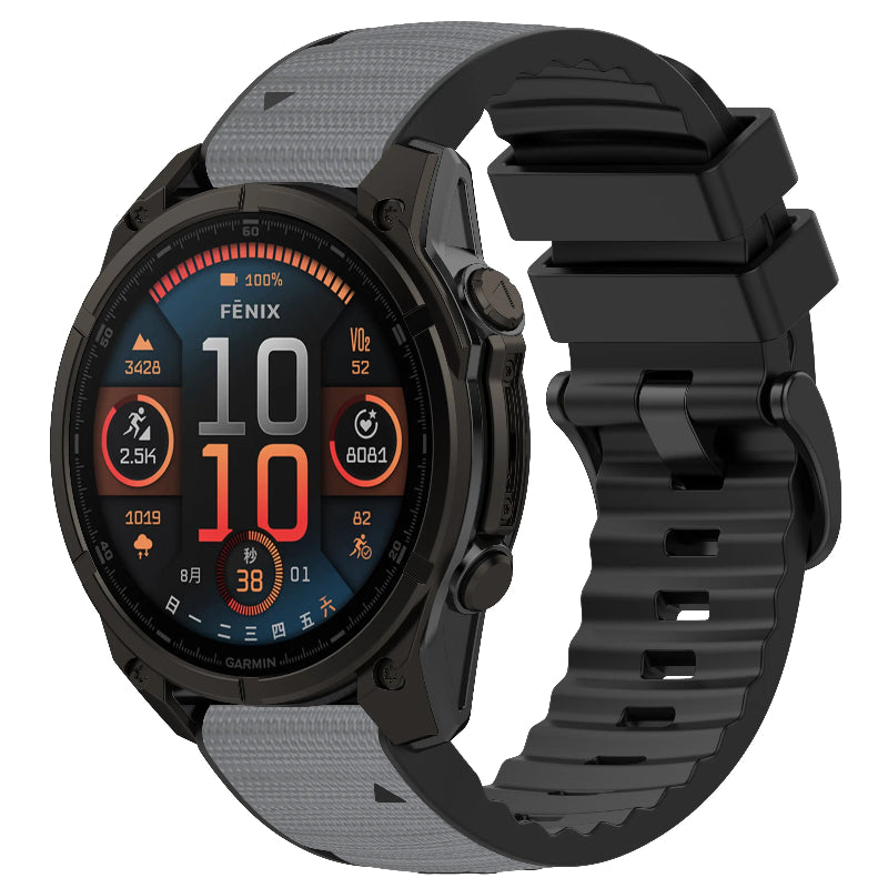 Garmin Quatix 3/6x/7x Hybrid Nylon Strap (Light Grey)