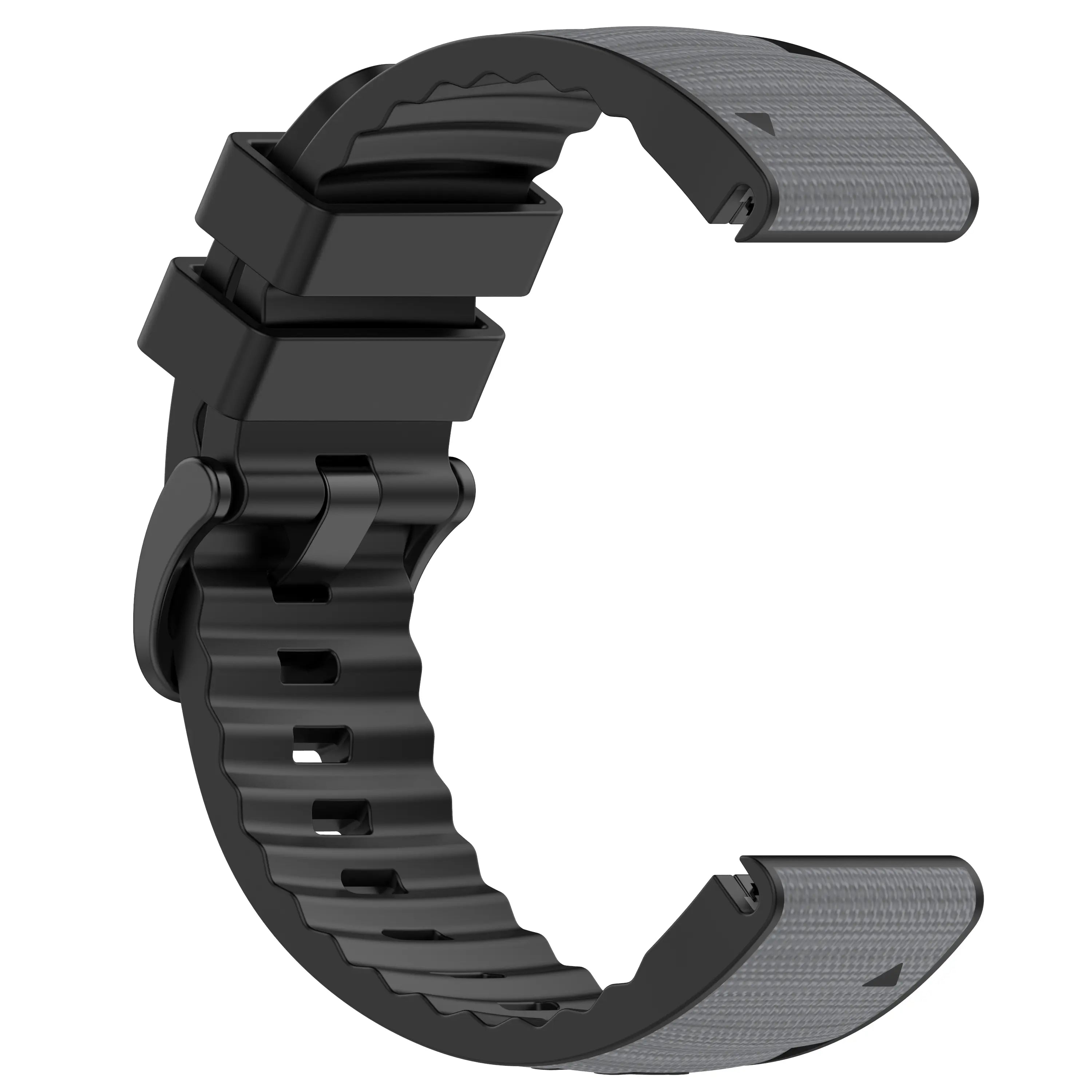 Bracelet hybride nylon Garmin D2 Mach 2 - 47mm (gris clair)