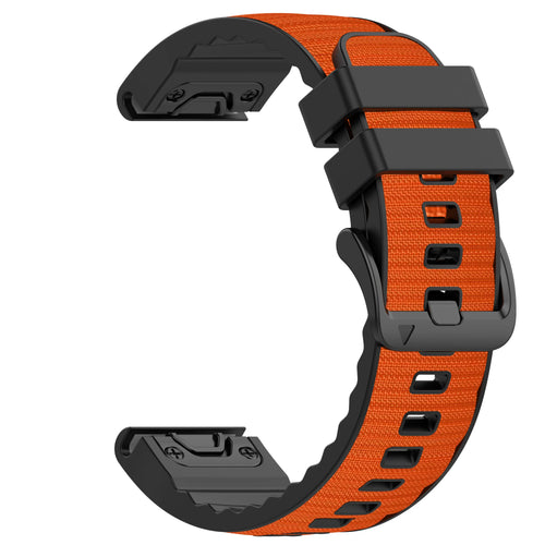 Garmin Forerunner 965 Hybrid Nylon Strap (Orange)