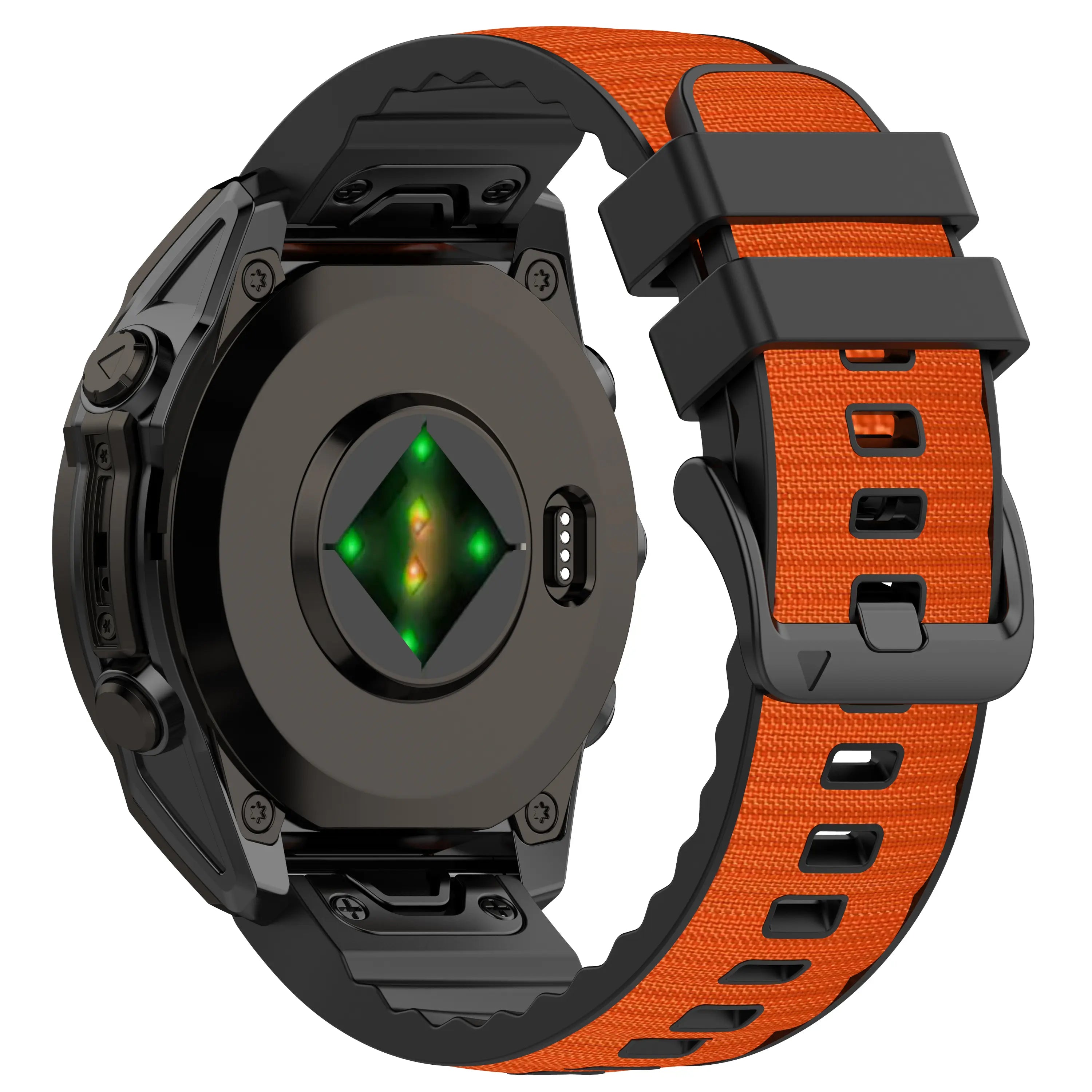 Garmin Quatix 3/6x/7x Hybrid Nylon Strap (Orange)